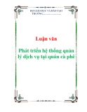 Luận văn: Phát triển hệ thống quản lý dịch vụ tại quán cà phê