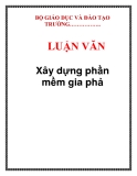 LUẬN VĂN: Xây dựng phần mềm gia phả