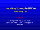 Dự phòng lây truyền HIV từ mẹ sang con