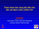 Thăm khám lâm sàng lần đầu tiên đối với bệnh nhân nhiễm HIV