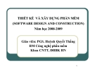 THIẾT KẾ VÀ XÂY DỰNG PHẦN MỀM - Chương 1: Tổng hợp và phân tích các yêu cầu phần mềm