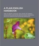 A Plain English  Handbook How to create clear  SEC disclosure documents 