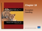 Chapter 18 Exception Handling