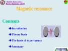 Magnetic resonance