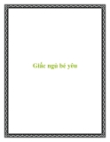 Giấc ngủ bé yêu