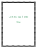 Cách thu hẹp lỗ chân lông