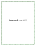 Ca dao chủ đề cúng giỗ