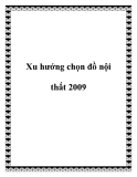 Xu hướng chọn đồ nội thất 2009