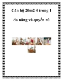 Căn hộ 20m2 4 trong 1 đa năng và quyến rũ