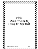 Đề tài Quản lý Công ty Trang Trí Nội Thất