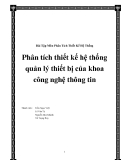 Đề tài: Phân tích thiết kế hệ thống quản lý thiết bị của khoa công nghệ thông tin