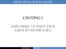 Phân tích lợi ích chi phí - Chương 1