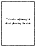 Tel Aviv - một trong 10 thành phố đáng đến nhất