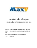 Hướng dẫn sử dụng phần mềm kế toán MaxV Pro - 12.2