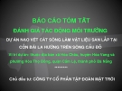 DỰ ÁN NẠO VÉT CÁT SÔNG LÀM VẬT LIỆU SAN LẤP TẠI CỒN BÃI LA HƯỜNG TRÊN SÔNG CẦU ĐỎ