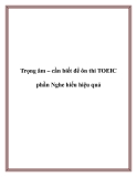 Trọng âm – cần biết để ôn thi TOEIC phần Nghe hiểu hiệu quả.