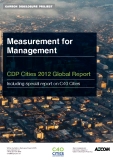 Measurement for  Management CDP Cities 2012 Global Report
