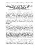 BÁO CÁO " ỨNG DỤNG HỒI QUI LOGISTIC NHỊ PHÂN TRONG ĐÁNH GIÁ CÁC YẾU TỐ TÁC ĐỘNG ĐẾN NHẬN THỨC VỀ VAI TRÒ CÁ CẢNH NƯỚC NGỌT  "