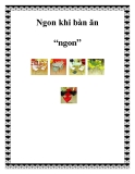 Ngon khi bàn ăn “ngon”