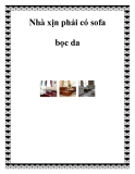 Nhà xịn phải có sofa bọc da