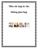 Màu sắc hợp lý cho không gian hẹp