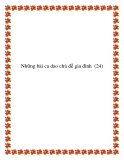 Những bài ca dao đề tài gia đình