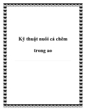 Kỹ thuật nuôi cá chẽm trong ao