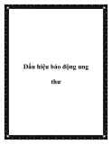 Dấu hiệu báo động ung thư