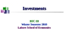 Winter Semester 2010 Lahore School of Economics