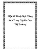 Một Số Thuật Ngữ Tiếng Anh Trong Nghiên Cứu Thị Trường