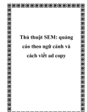 Thủ thuật SEM: quảng cáo theo ngữ cảnh và cách viết ad copy