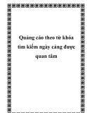 Quảng cáo theo từ khóa tìm kiếm ngày cảng được quan tâm