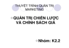 Tiểu luận:Quản trị chiến lược và chính sách giá - Chiến lược hoạch định giá công ty Đồng Tâm Group