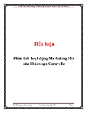  Tiểu luận: Phân tích hoạt động Marketing Mix của khách sạn Caravelle