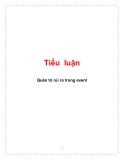 Tiểu luận: Quản trị rủi ro trong event