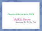 Chuyên đề hệ quản trị CSDL - MySQL Server