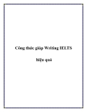 Công thức giúp Writing IELTS hiệu quả.