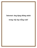 Internet: ứng dụng thông minh trong việc học tiếng Anh'