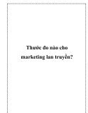 Thước đo nào cho marketing lan truyền?