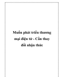 Muốn phát triển thương mại điện tử - Cần thay đổi nhận thức