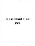 5 sa mạc đẹp nhất ở Trung Quốc