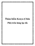 Thám hiểm Kenya (Châu Phi) trên lưng lạc đà