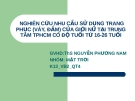 NGHIÊN CỨU NHU CẦU SỬ DỤNG TRANG PHỤC (VÁY, ĐẦM) CỦA GIỚI NỮ TẠI TRUNG TÂM TPHCM CÓ ĐỘ TUỔI TỪ 16-26 TUỔI