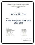 Tiểu luận:Chiến lược giá và chính sách phân phối