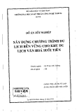 Luận văn:Xây dựng chương trình du lịch bền vững cho khu du lịch văn hóa suối tiên