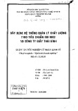 Luận văn:Xây dựng hệ thống quản lý chất lượng theo tiêu chuẩn ISO 9002 tại công ty giày Thái Bình