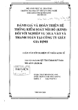 Luận văn:Đánh giá và hoàn thiện hệ thống kiểm nội bộ (KSNB) đối với nghiệp vụ mua vào và thanh toán tại Cty giày Gia Định 