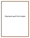 Tổng hợp bí quyết Write Englisg