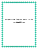 10 nguyên tắc vàng của những chuyên gia thiết kế Logo