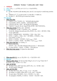 Aldehyde – Ketone – Carbocyclic Acid – Ester